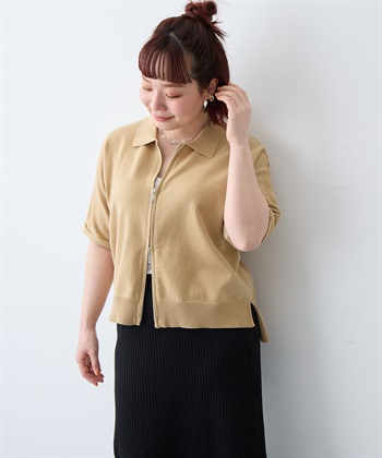 anyfee 【anyfee/大きいサイズ】Wジップ襟付きカーディガン_subthumb_23