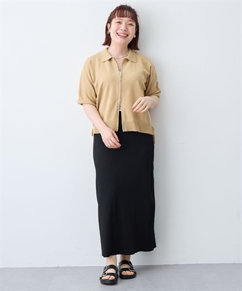 anyfee 【anyfee/大きいサイズ】Wジップ襟付きカーディガン_subthumb_27