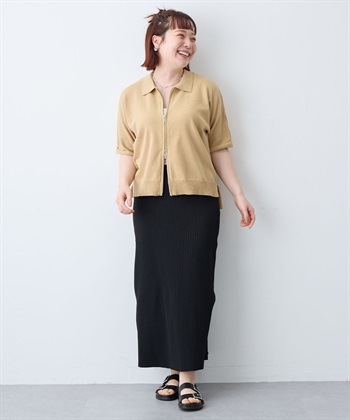 anyfee 【anyfee/大きいサイズ】Wジップ襟付きカーディガン_subthumb_28