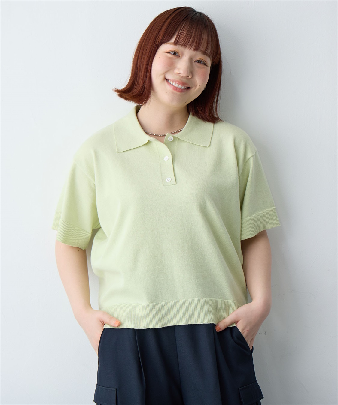 Life Style by cross marche 【anyfee/大きいサイズ】ポロニットプルオーバー_sub_2