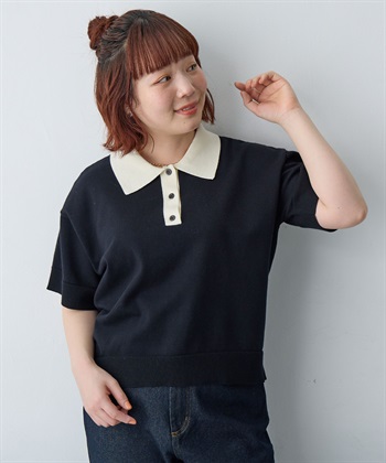 Life Style by cross marche 【anyfee/大きいサイズ】ポロニットプルオーバー_subthumb_3