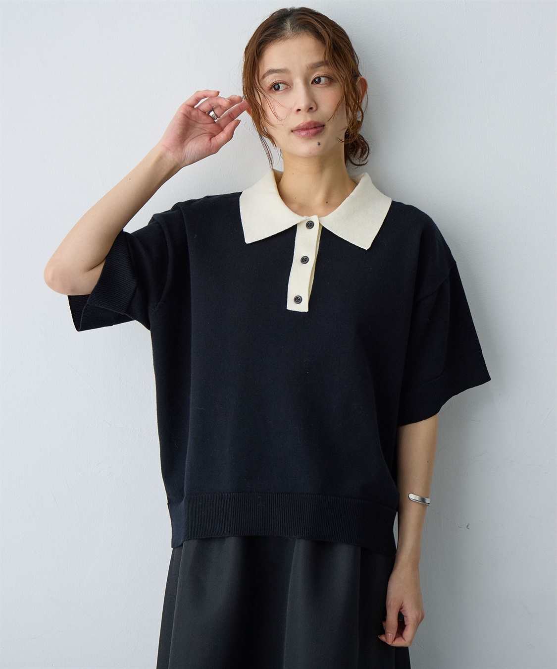 Life Style by cross marche 【anyfee/大きいサイズ】ポロニットプルオーバー_sub_5