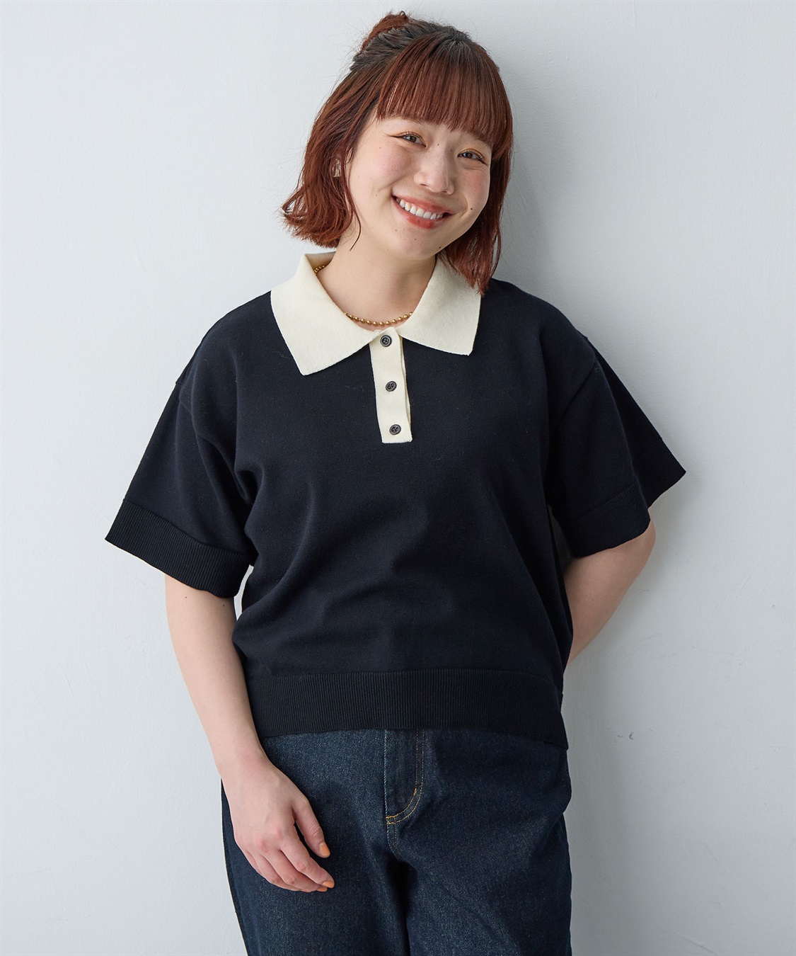 Life Style by cross marche 【anyfee/大きいサイズ】ポロニットプルオーバー_sub_9