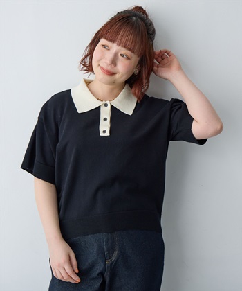 Life Style by cross marche 【anyfee/大きいサイズ】ポロニットプルオーバー_subthumb_10