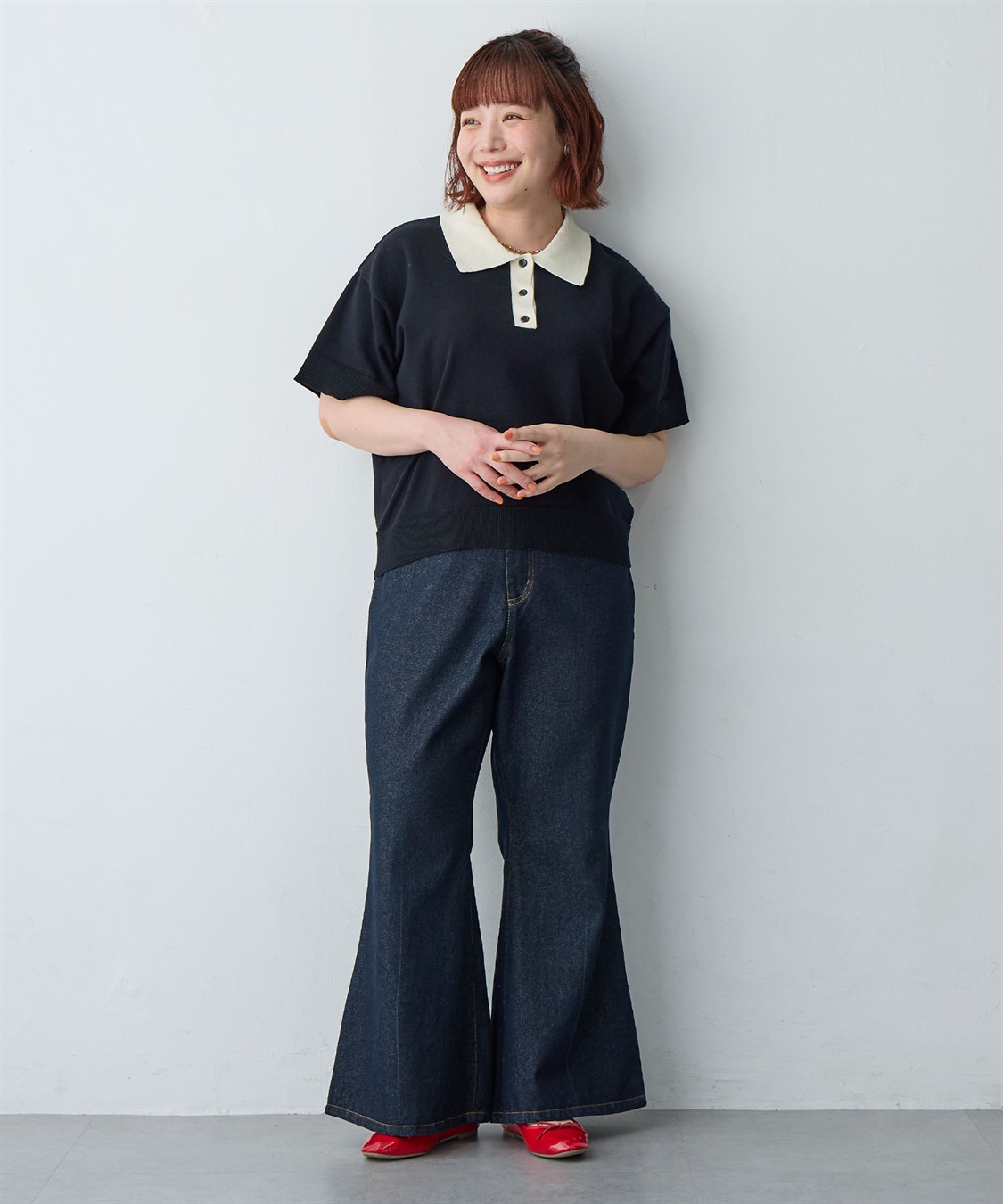 Life Style by cross marche 【anyfee/大きいサイズ】ポロニットプルオーバー_sub_11