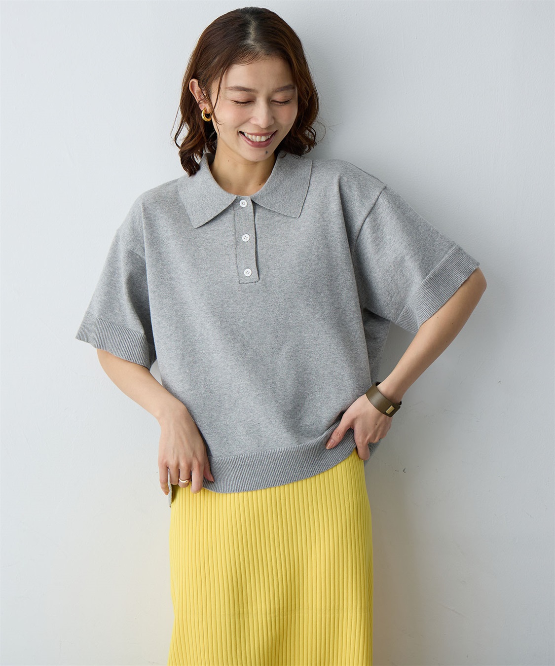 Life Style by cross marche 【anyfee/大きいサイズ】ポロニットプルオーバー_sub_14