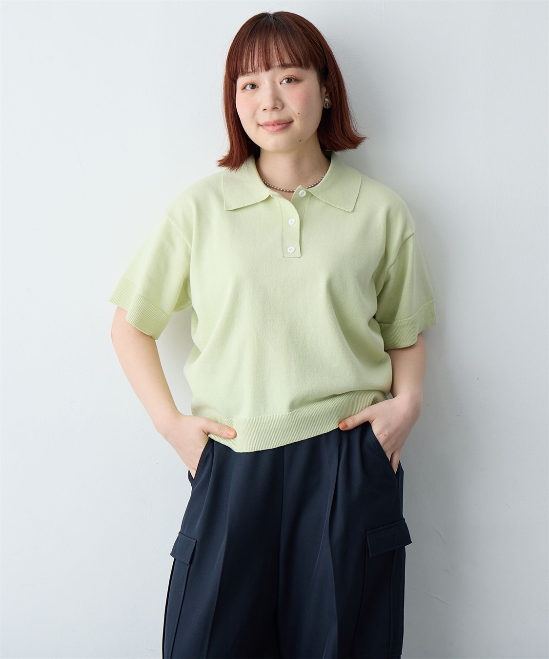 Life Style by cross marche 【anyfee/大きいサイズ】ポロニットプルオーバー_sub_23