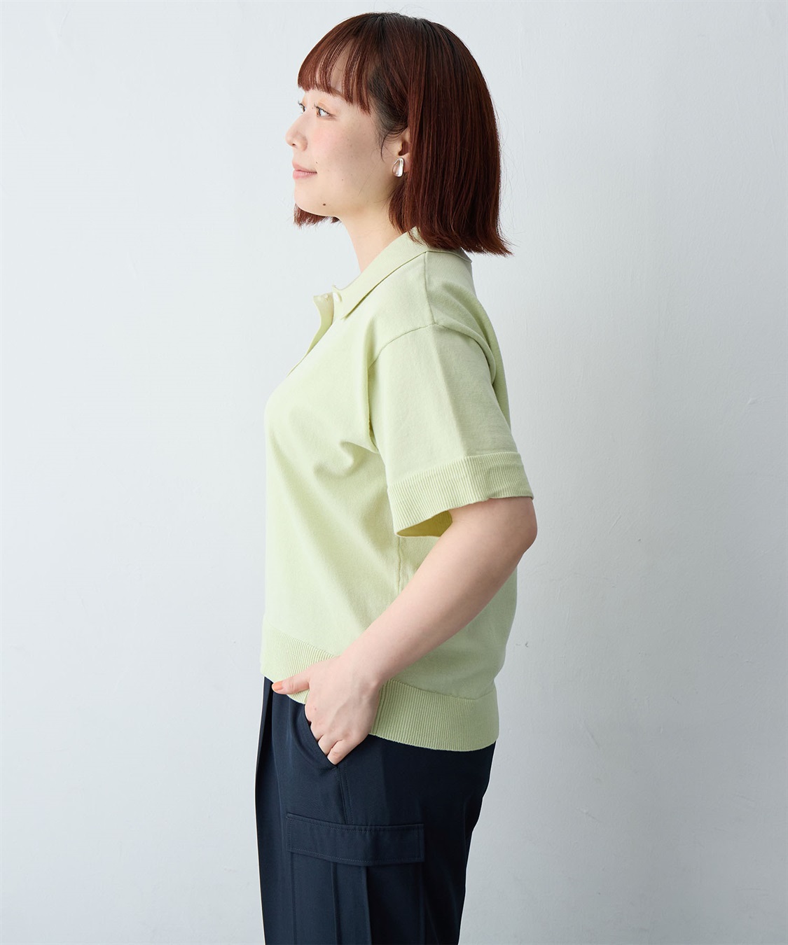 Life Style by cross marche 【anyfee/大きいサイズ】ポロニットプルオーバー_sub_24