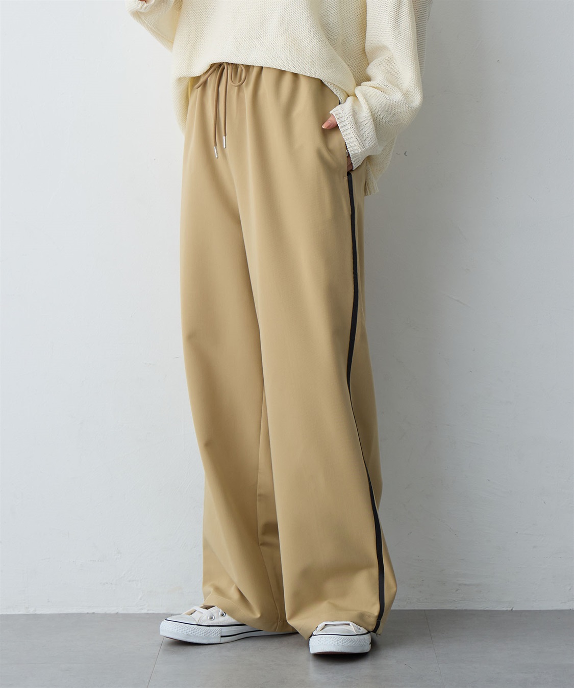 anyfee 【anyfee/大きいサイズ】サイドラインワイドパンツ_sub_5