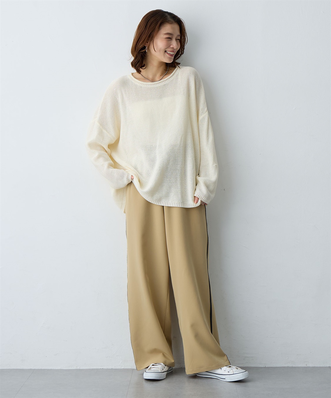 anyfee 【anyfee/大きいサイズ】サイドラインワイドパンツ_sub_8