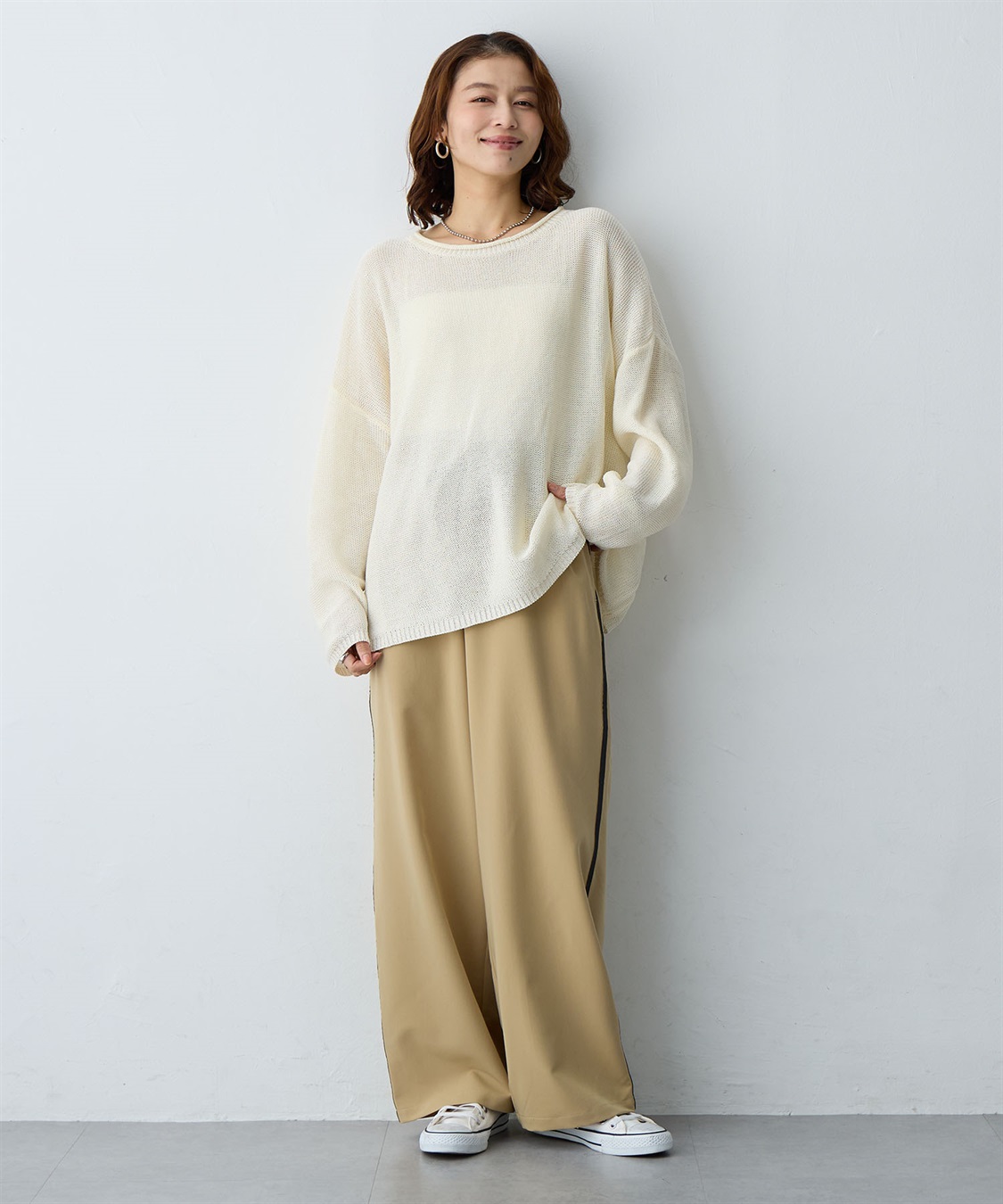 anyfee 【anyfee/大きいサイズ】サイドラインワイドパンツ_sub_9