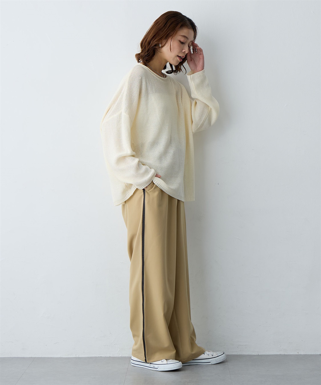 anyfee 【anyfee/大きいサイズ】サイドラインワイドパンツ_sub_12