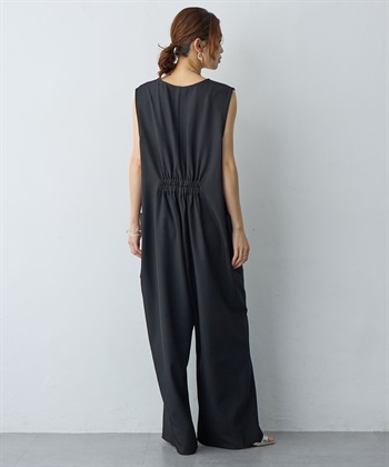 Life Style by cross marche 【anyfee/大きいサイズ】フロントジップＶネックサロペット/オールインワン_subthumb_8