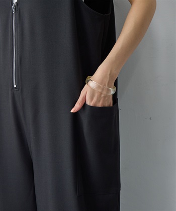 Life Style by cross marche 【anyfee/大きいサイズ】フロントジップＶネックサロペット/オールインワン_subthumb_16