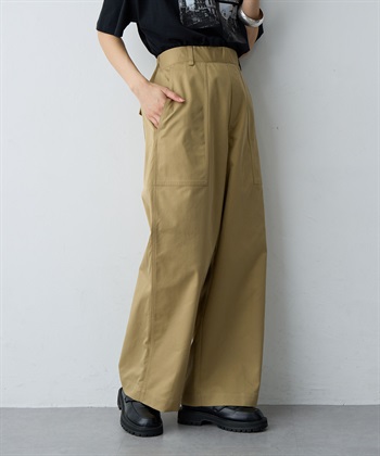 Life Style by cross marche 【anyfee/大きいサイズ】ワイドベイカーパンツ_subthumb_2