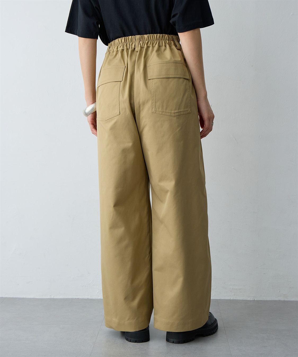 Life Style by cross marche 【anyfee/大きいサイズ】ワイドベイカーパンツ_sub_4