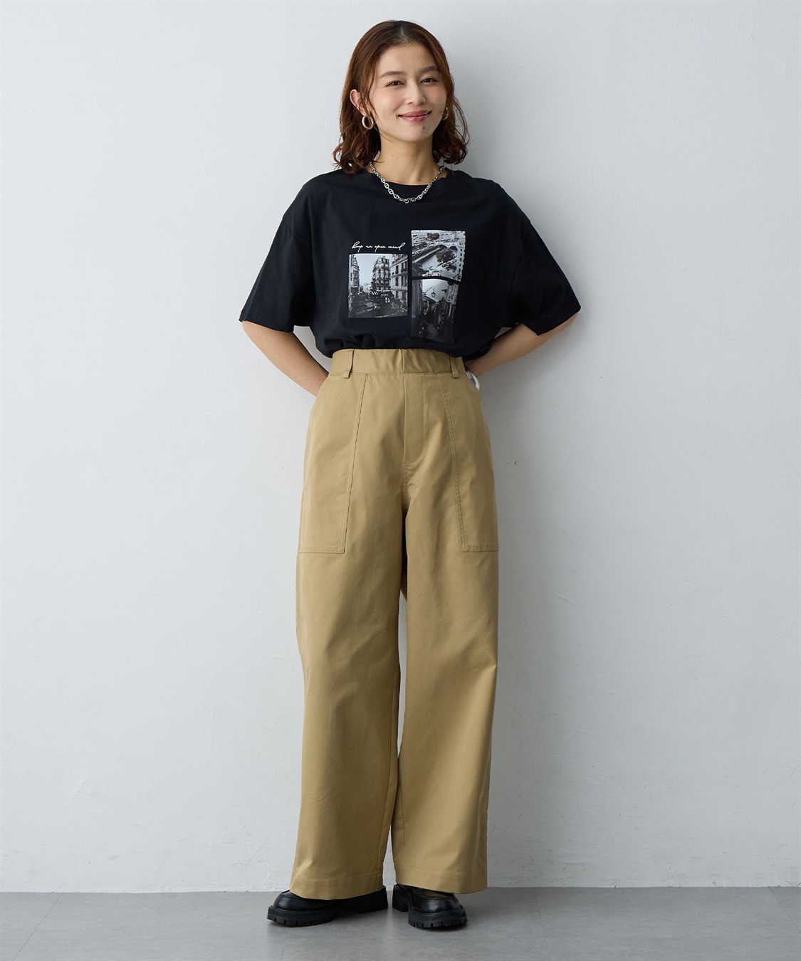 Life Style by cross marche 【anyfee/大きいサイズ】ワイドベイカーパンツ_sub_10