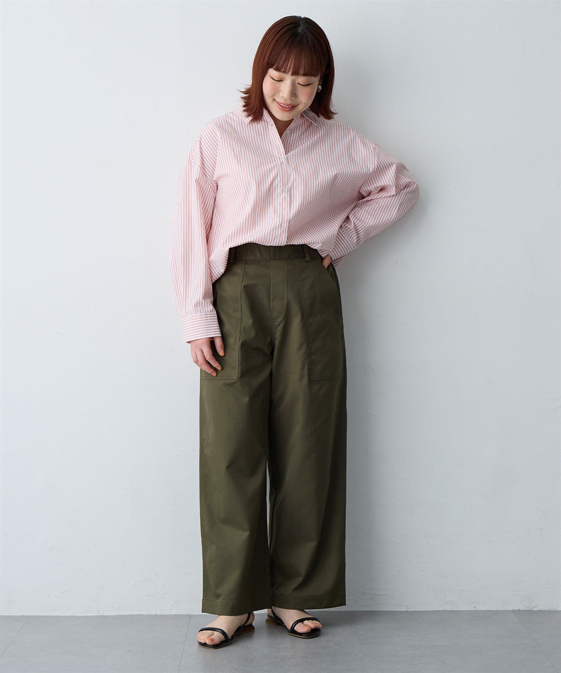 Life Style by cross marche 【anyfee/大きいサイズ】ワイドベイカーパンツ_sub_24