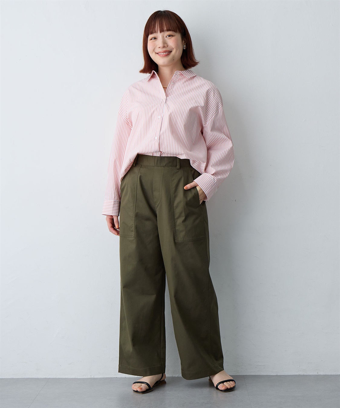 Life Style by cross marche 【anyfee/大きいサイズ】ワイドベイカーパンツ_sub_26