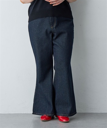 anyfee 【anyfee/大きいサイズ】デニムフレアパンツ_subthumb_1