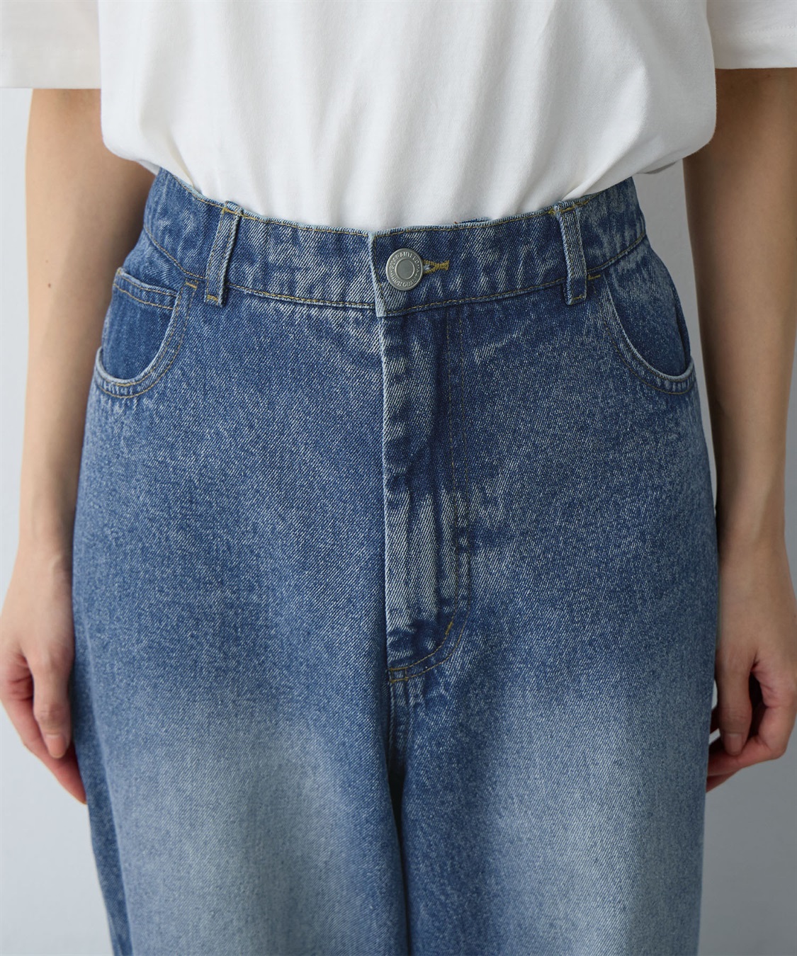 anyfee 【anyfee/大きいサイズ】デニムフレアパンツ_sub_9