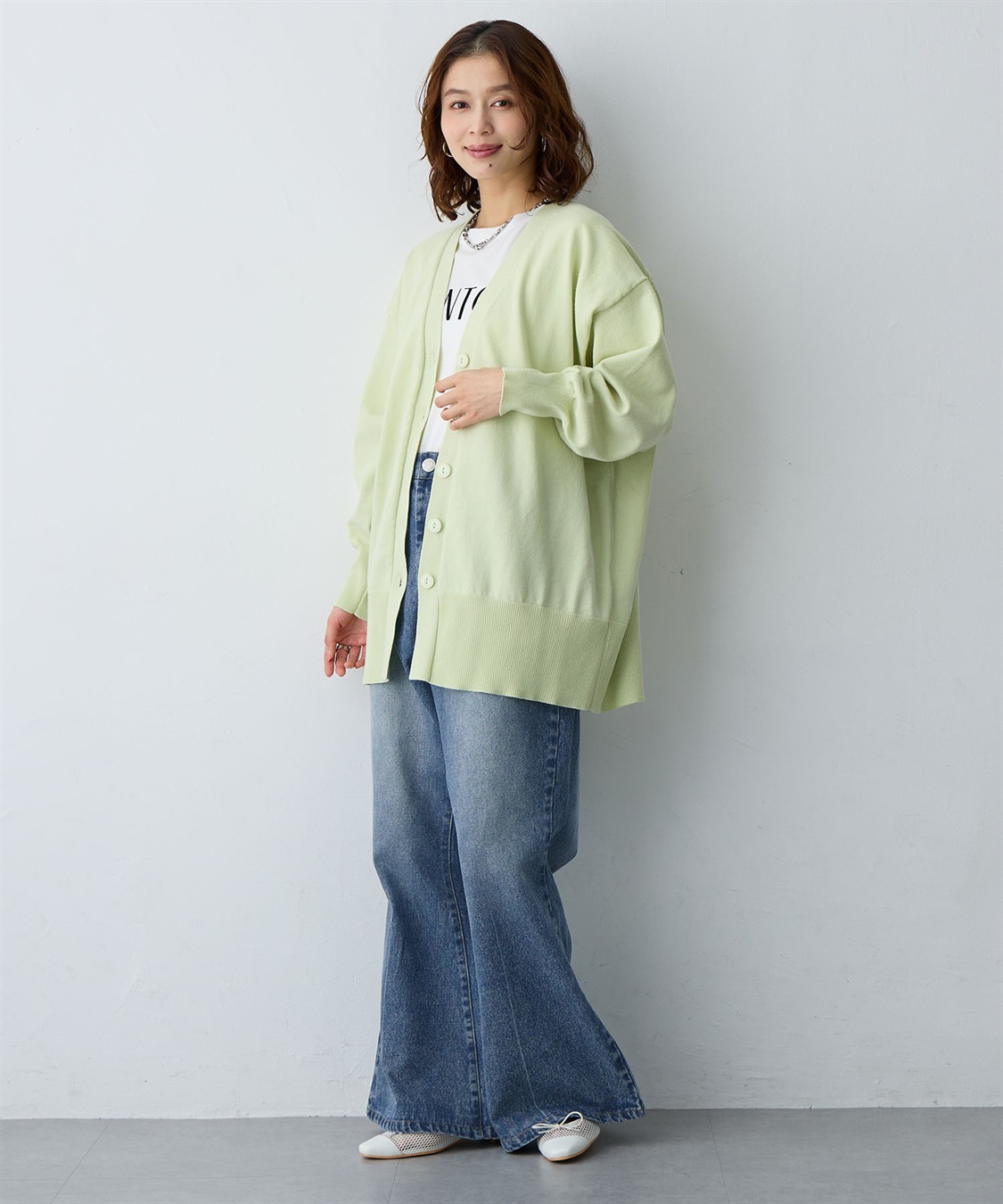 anyfee 【anyfee/大きいサイズ】デニムフレアパンツ_sub_10