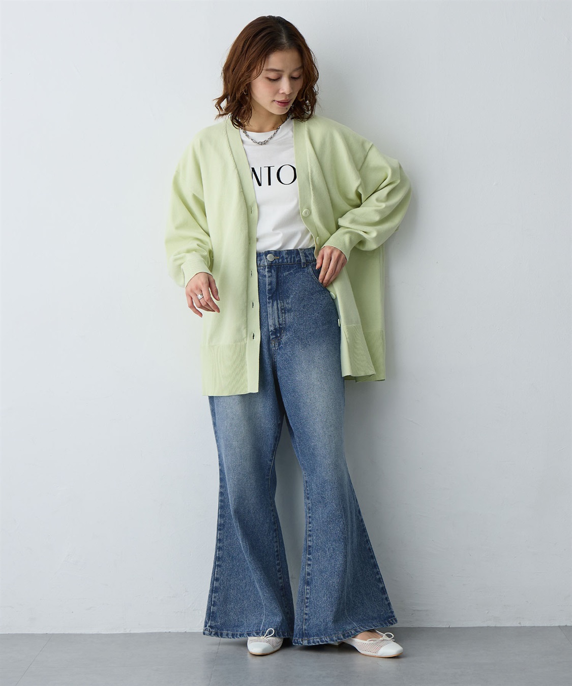 anyfee 【anyfee/大きいサイズ】デニムフレアパンツ_sub_14