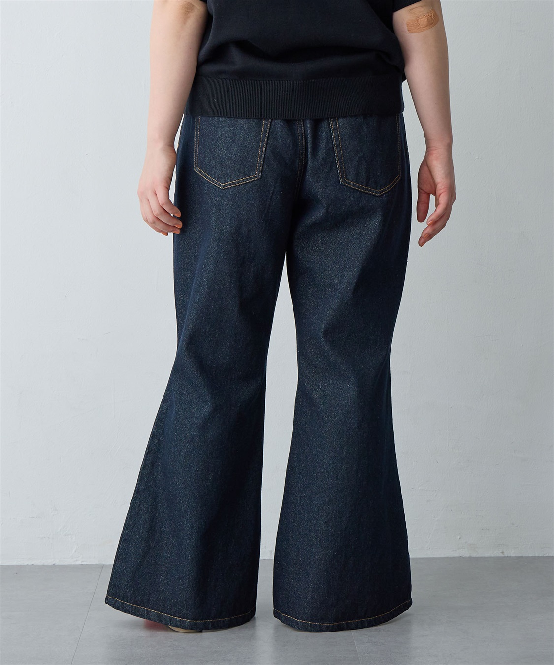 anyfee 【anyfee/大きいサイズ】デニムフレアパンツ_sub_19
