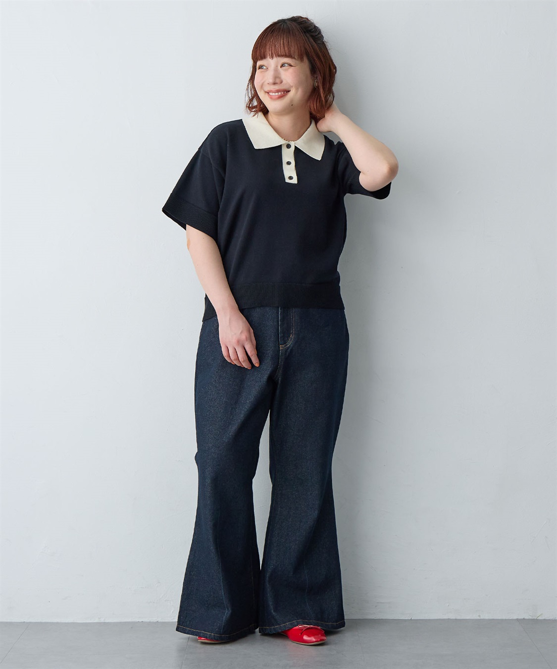 anyfee 【anyfee/大きいサイズ】デニムフレアパンツ_sub_23