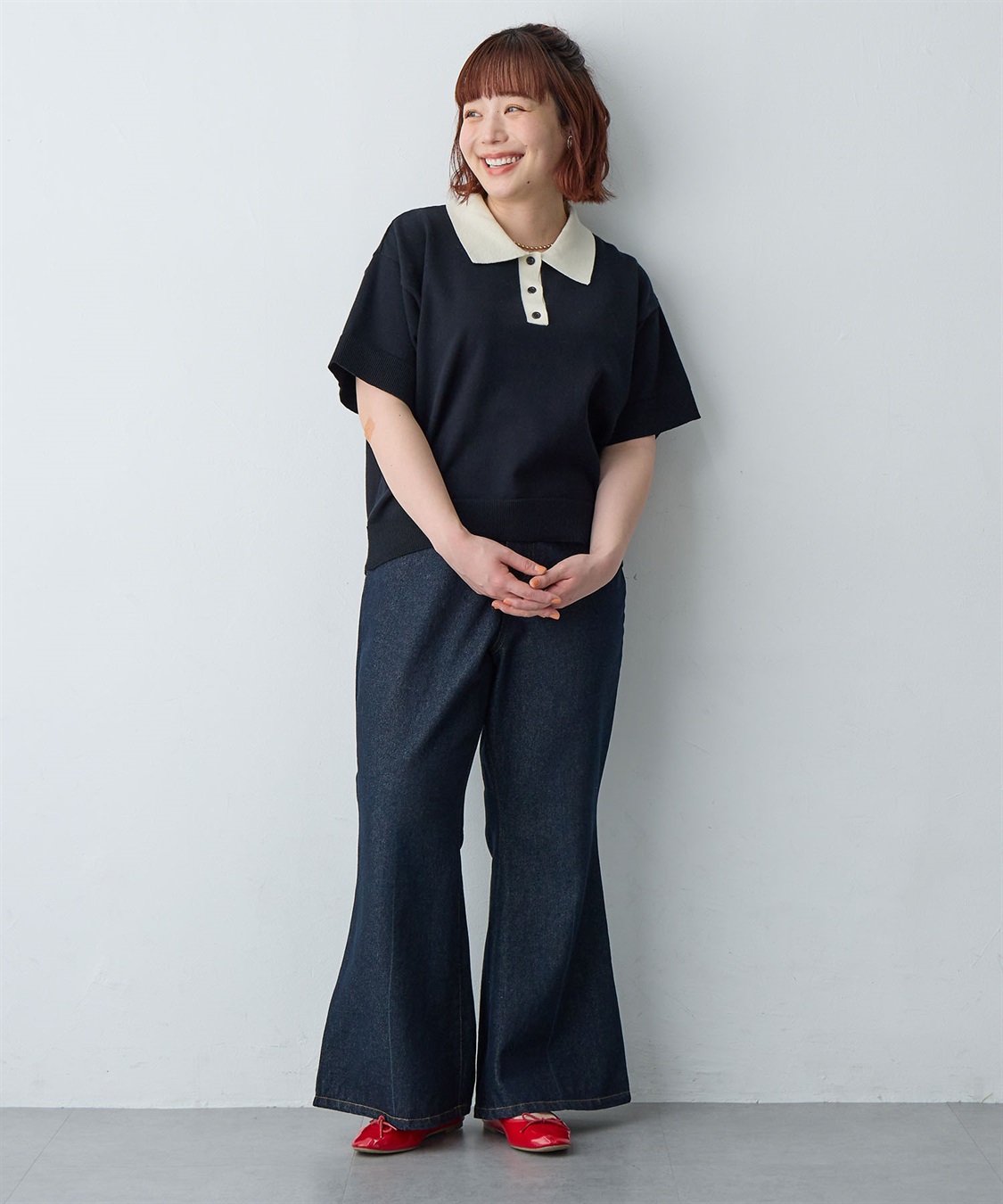 anyfee 【anyfee/大きいサイズ】デニムフレアパンツ_sub_25