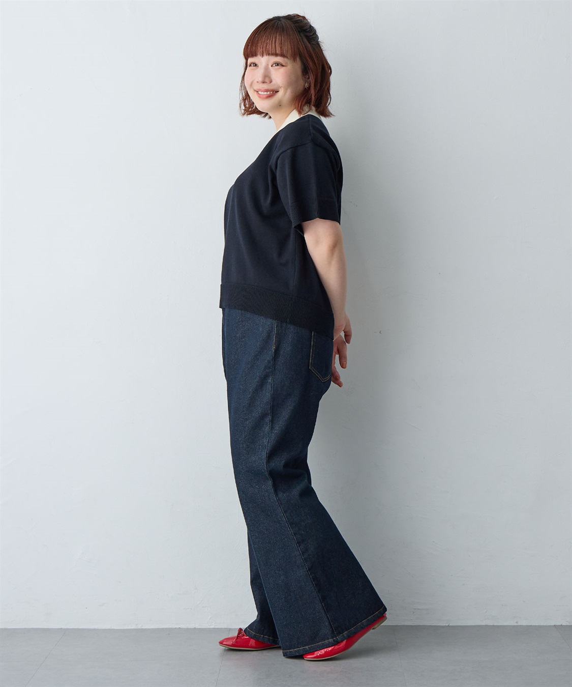 anyfee 【anyfee/大きいサイズ】デニムフレアパンツ_sub_28
