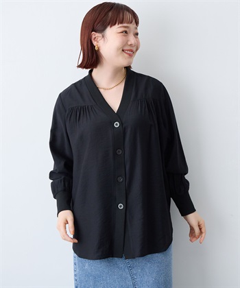 anyfee 【anyfee/大きいサイズ】シアーシャツカーディガン（2026SS）_subthumb_1