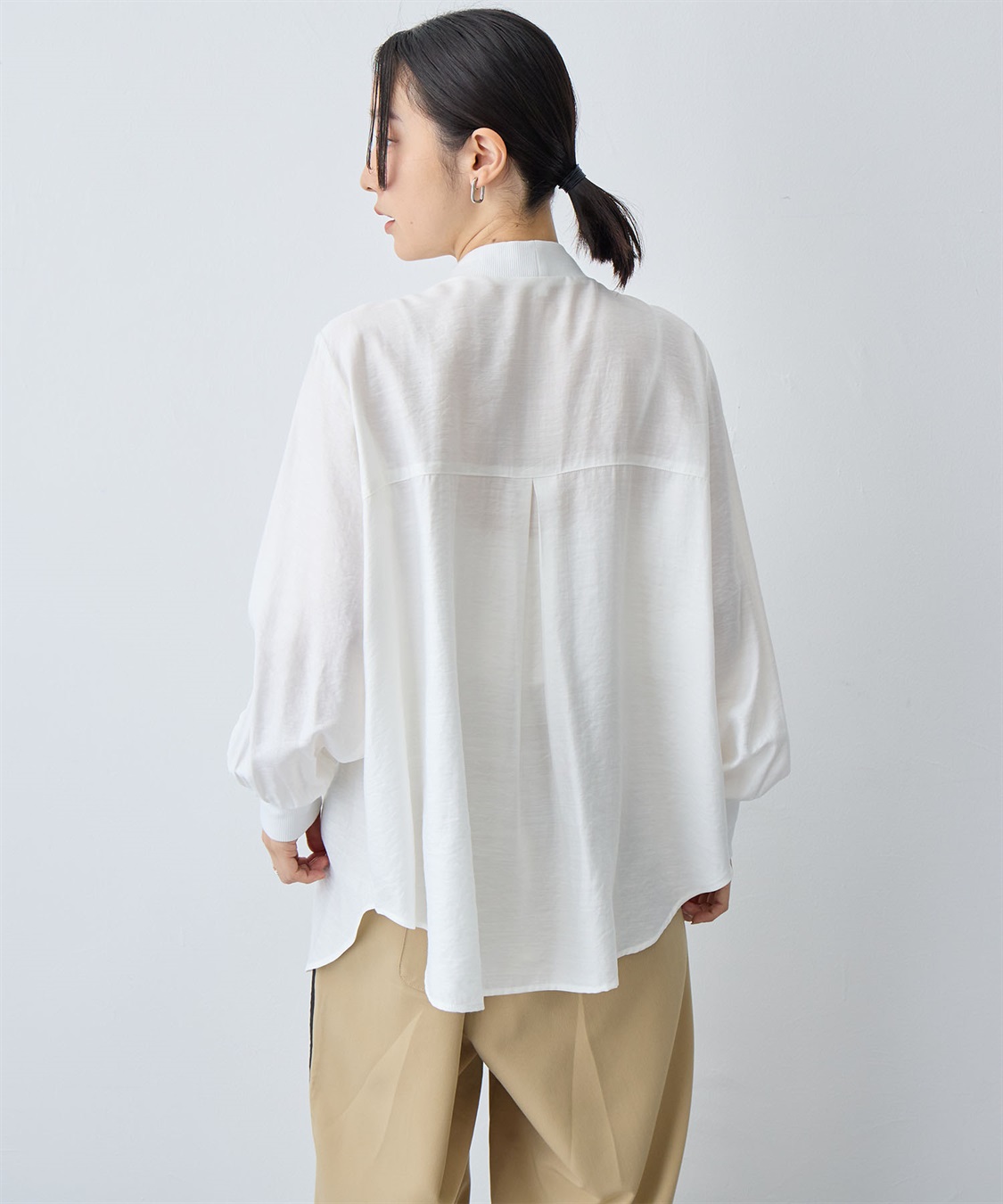 anyfee 【anyfee/大きいサイズ】シアーシャツカーディガン（2026SS）_sub_4