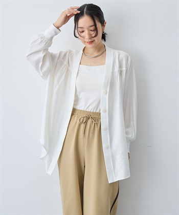 anyfee 【anyfee/大きいサイズ】シアーシャツカーディガン（2026SS）_subthumb_5