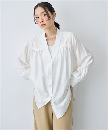 anyfee 【anyfee/大きいサイズ】シアーシャツカーディガン（2026SS）_subthumb_6