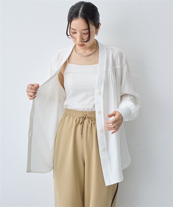 anyfee 【anyfee/大きいサイズ】シアーシャツカーディガン（2026SS）_subthumb_7