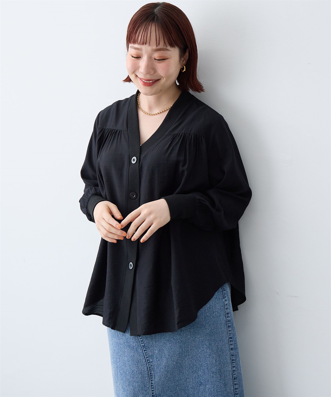 anyfee 【anyfee/大きいサイズ】シアーシャツカーディガン（2026SS）_sub_17