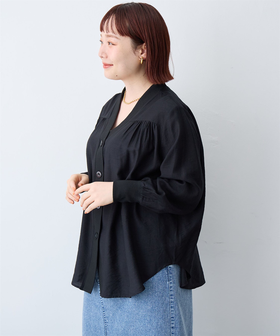 anyfee 【anyfee/大きいサイズ】シアーシャツカーディガン（2026SS）_sub_19