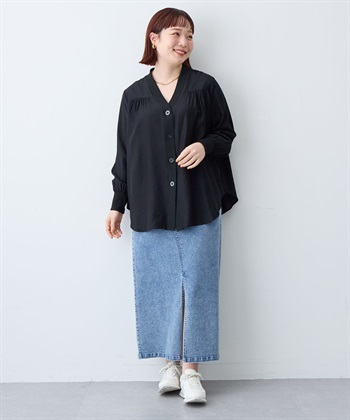 anyfee 【anyfee/大きいサイズ】シアーシャツカーディガン（2026SS）_subthumb_22