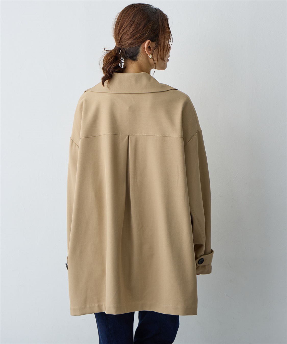 Life Style by cross marche 【anyfee/大きいサイズ】トレンチライクショートブルゾン_sub_9