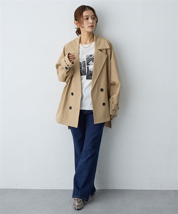 Life Style by cross marche 【anyfee/大きいサイズ】トレンチライクショートブルゾン_subthumb_10