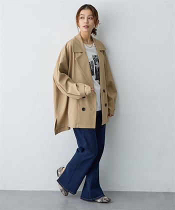 Life Style by cross marche 【anyfee/大きいサイズ】トレンチライクショートブルゾン_subthumb_11