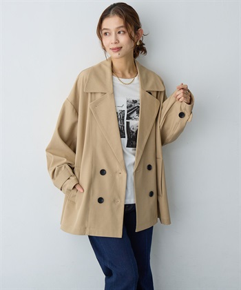 Life Style by cross marche 【anyfee/大きいサイズ】トレンチライクショートブルゾン_subthumb_12