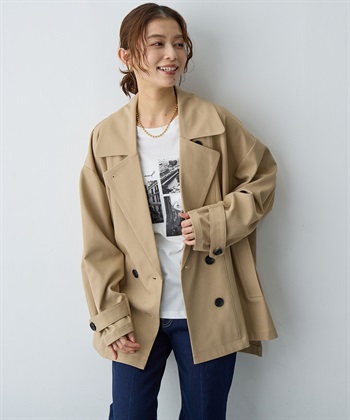 Life Style by cross marche 【anyfee/大きいサイズ】トレンチライクショートブルゾン_subthumb_13