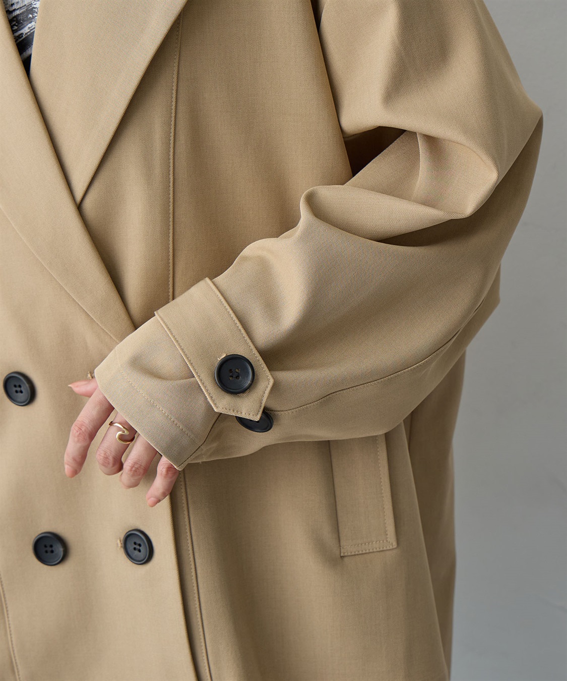 Life Style by cross marche 【anyfee/大きいサイズ】トレンチライクショートブルゾン_sub_14