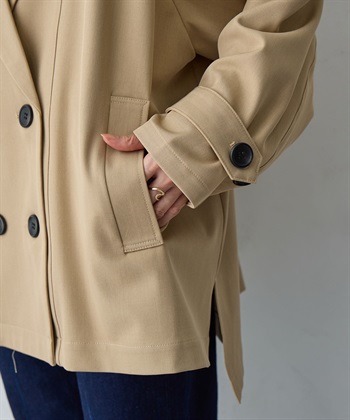 Life Style by cross marche 【anyfee/大きいサイズ】トレンチライクショートブルゾン_subthumb_16