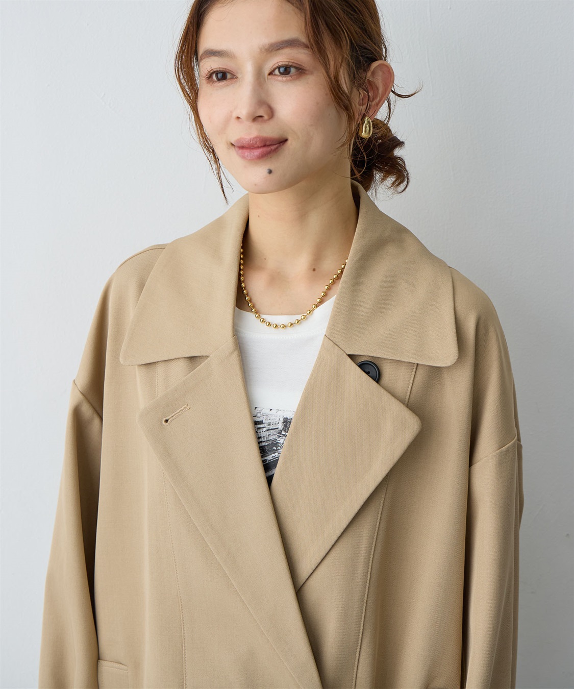 Life Style by cross marche 【anyfee/大きいサイズ】トレンチライクショートブルゾン_sub_17