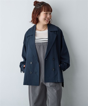 Life Style by cross marche 【anyfee/大きいサイズ】トレンチライクショートブルゾン_subthumb_18