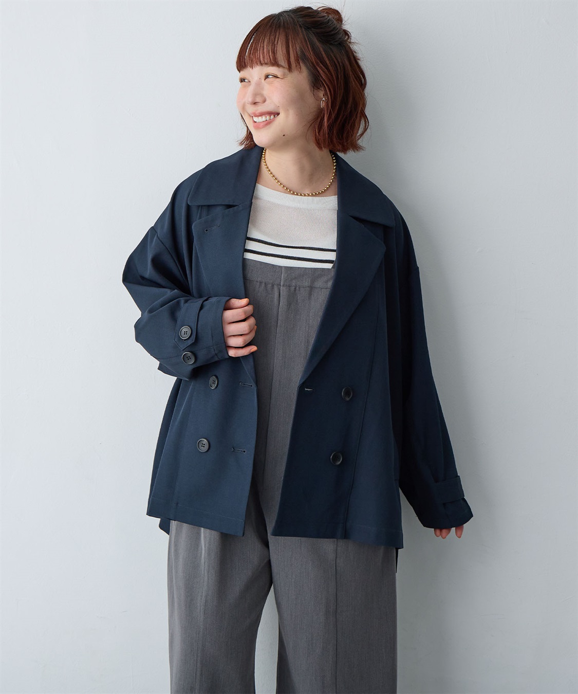 Life Style by cross marche 【anyfee/大きいサイズ】トレンチライクショートブルゾン_sub_20