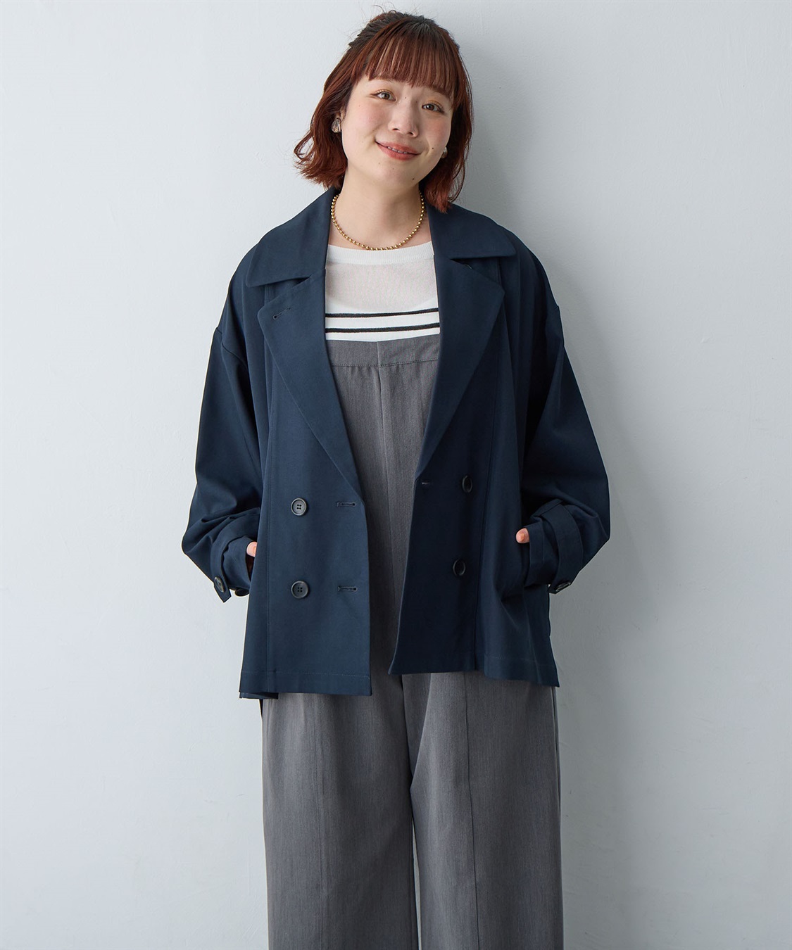 Life Style by cross marche 【anyfee/大きいサイズ】トレンチライクショートブルゾン_sub_21